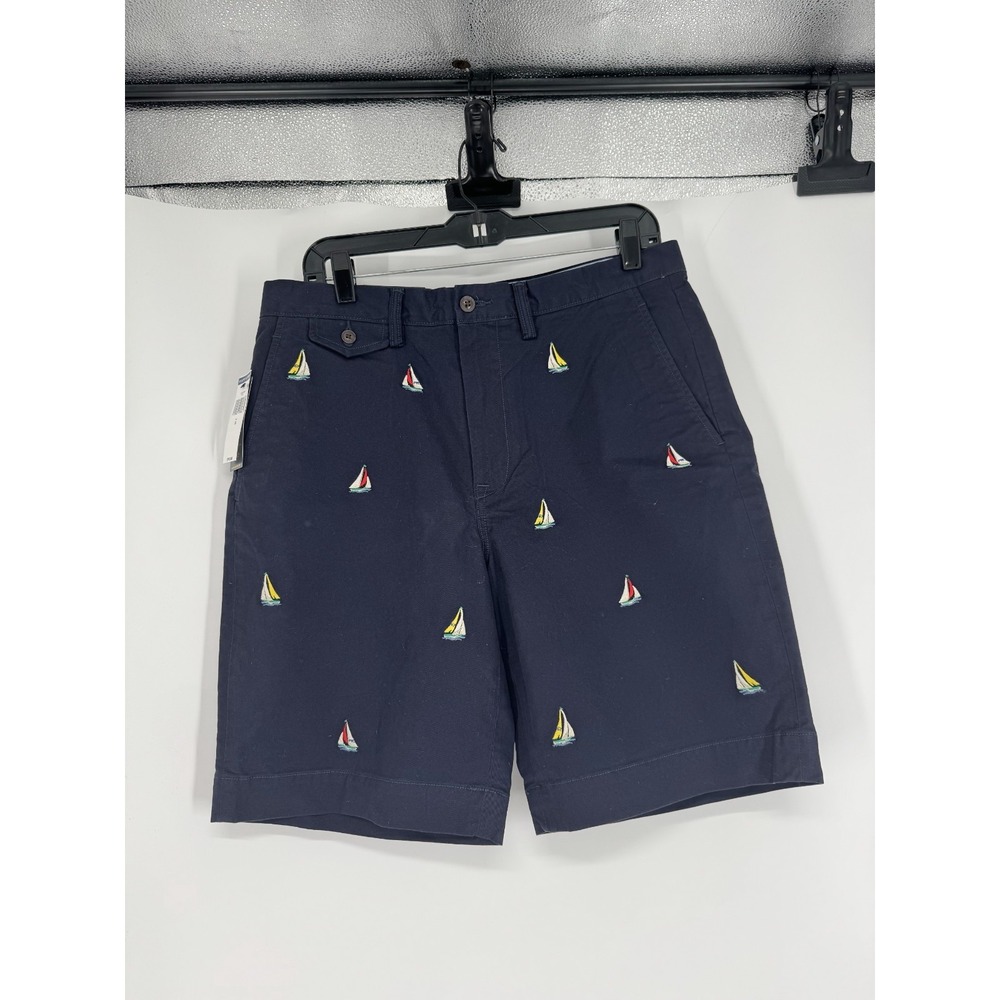 Polo Ralph Lauren Bedford Chino 9" Shorts All Over Print Graphic AOP Sailboat 33